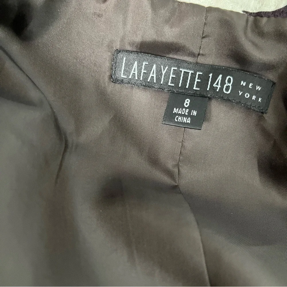 Lafayette 148 Black & White Cotton Floral Jacket